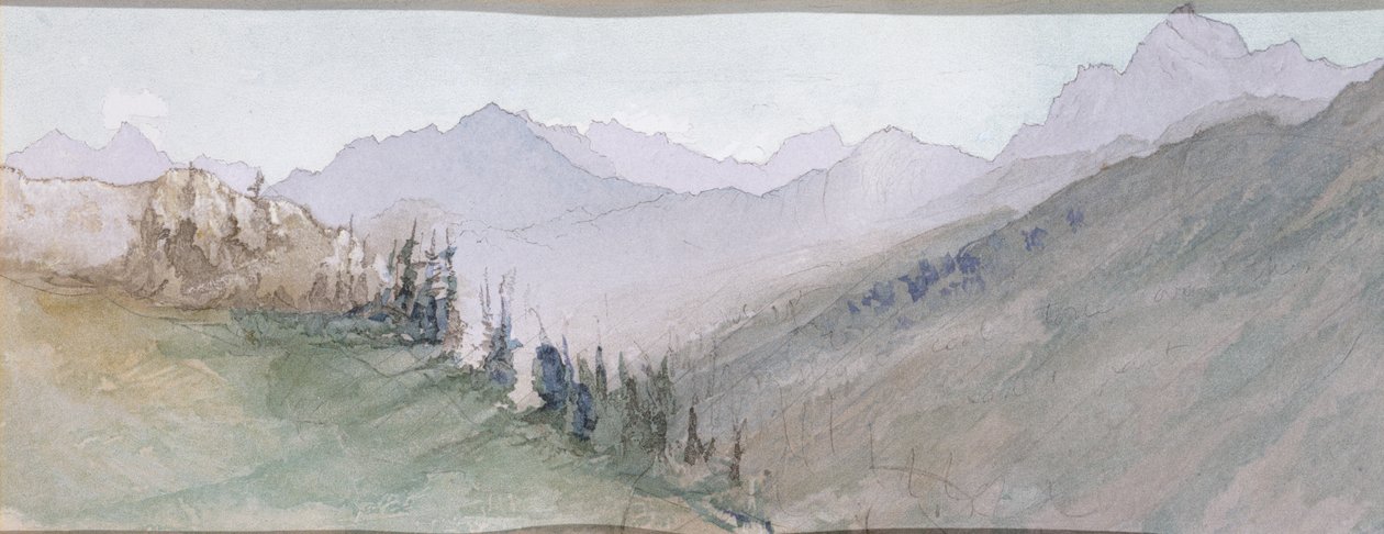 Montañas de Saboya vistas desde el Brezon de John Ruskin