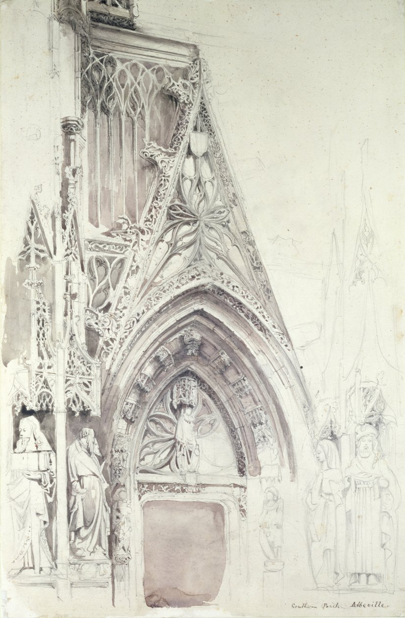 Pórtico sur de St. Vulfran, Abbeville, siglo XIX de John Ruskin
