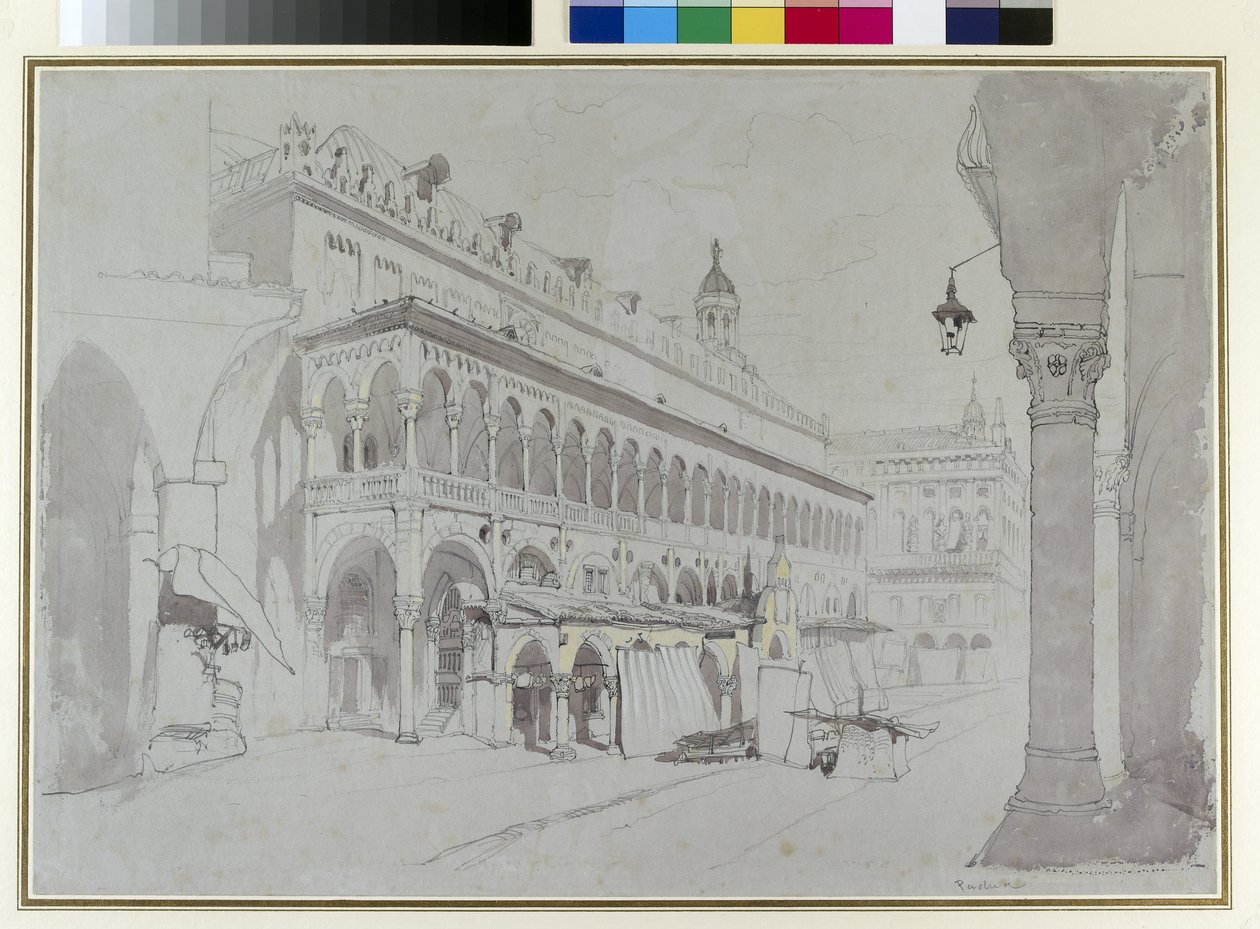 El Palazzo della Ragione y la Piazza delle Erbe, Padua de John Ruskin