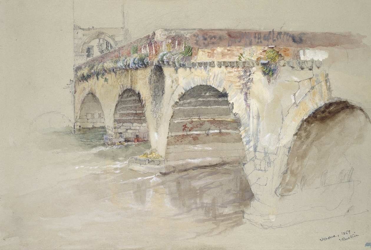 El Ponte della Pietra, Verona, 14 - 17 de junio de 1869 de John Ruskin