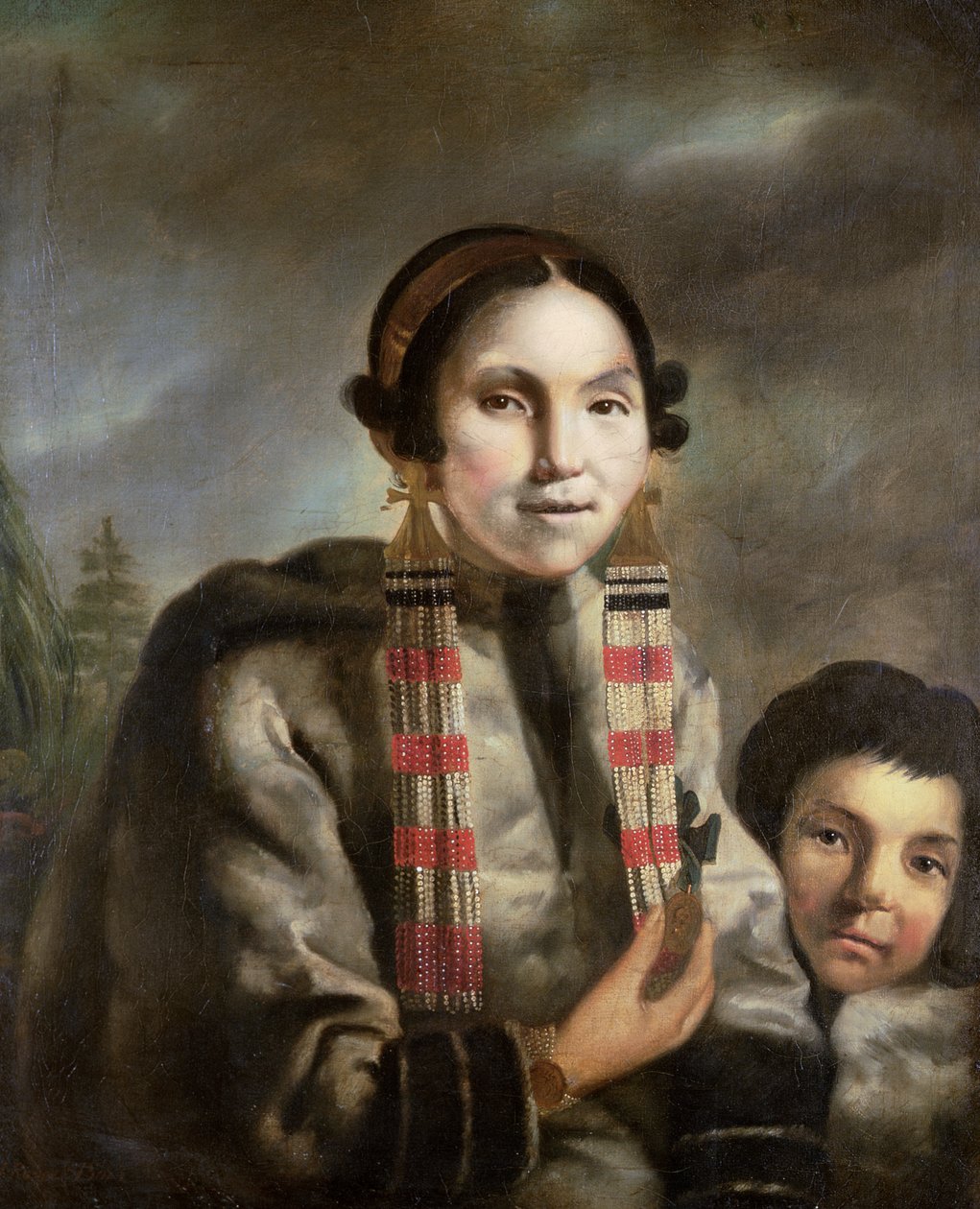 Retrato de Micoc y su Hijo Tootac, c.1769 de John Russell