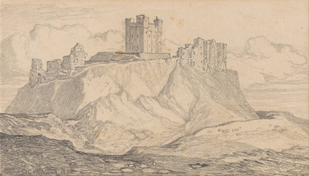Castillo de Bamborough, Northumberland de John Sell Cotman