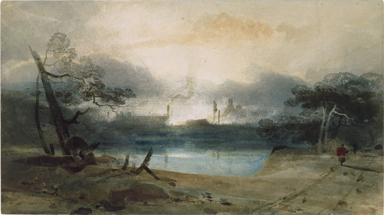 Bedlam Furnace cerca de Irongate, Shropshire de John Sell Cotman