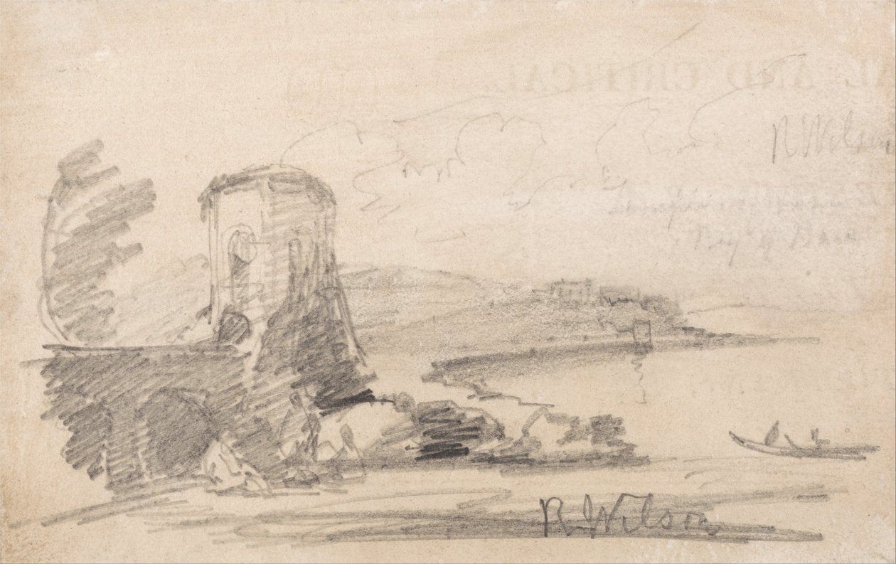 Puente y torre, después de Richard Wilson de John Sell Cotman