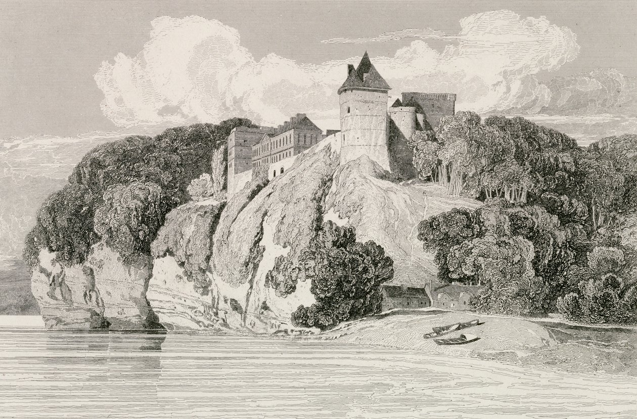 Castillo en Tancarville, publicado el 1 de octubre de 1821 de John Sell Cotman