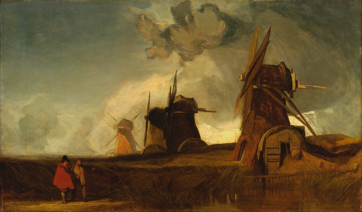 Molinos de Drenaje en los Pantanos, Croyland, Lincolnshire de John Sell Cotman