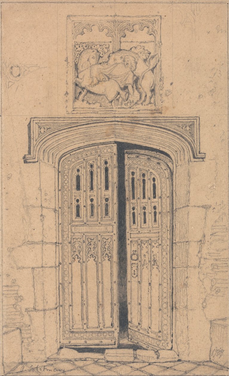 Puerta sur, Arminghall Hall, Norfolk de John Sell Cotman