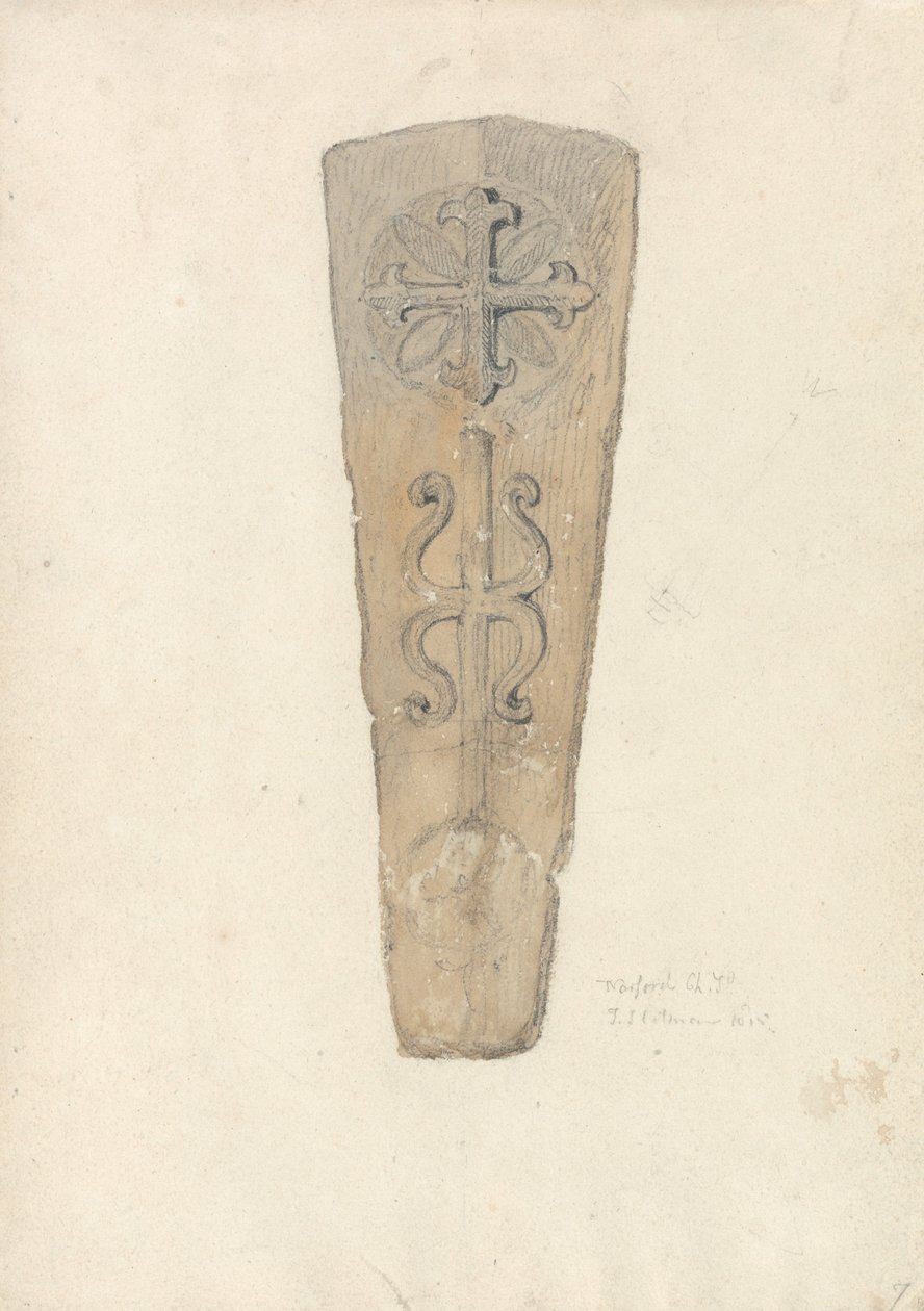 Estudio de una Tapa de Ataúd de una Iglesia de Norfolk de John Sell Cotman