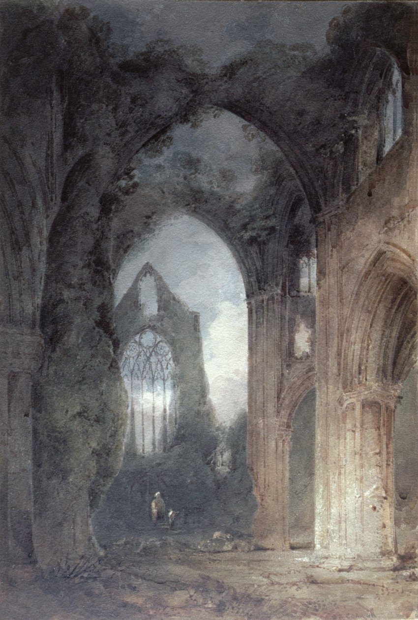 Abadía de Tintern a la luz de la luna de John Sell Cotman
