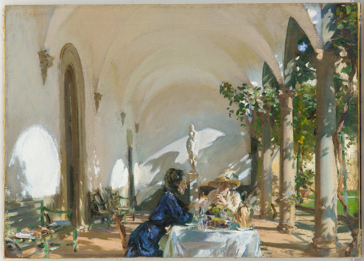 Desayuno en la logia, 1910 de John Singer Sargent