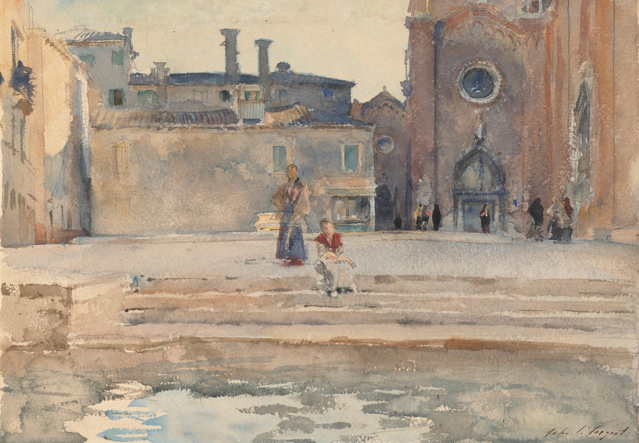 Campo dei Frari, Venecia, 1880-82 de John Singer Sargent