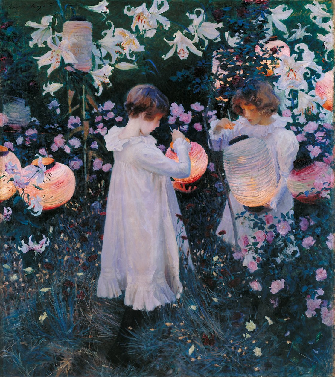 Clavel, lirio, lirio, rosa de John Singer Sargent