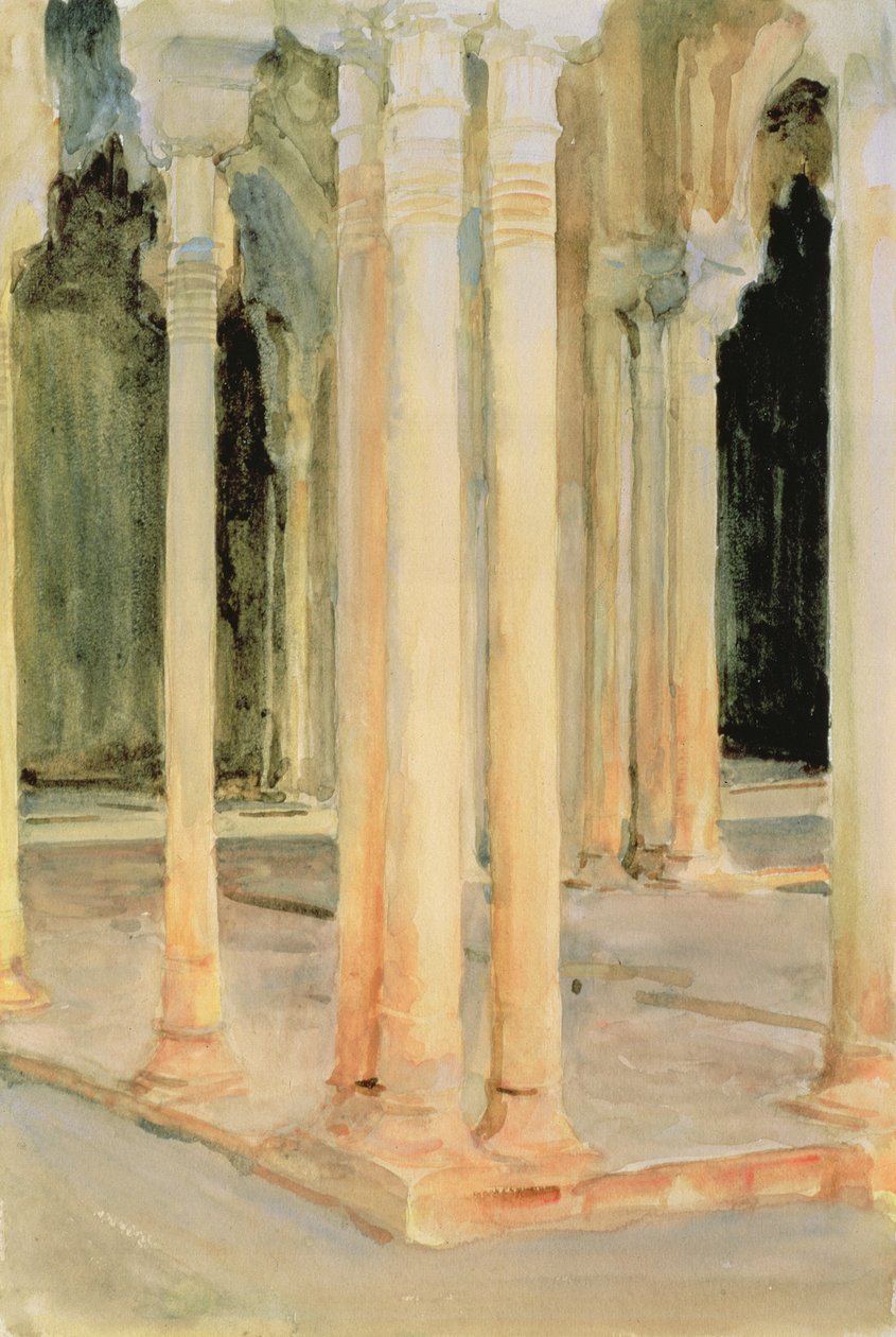 Patio de los Leones, c.1912 de John Singer Sargent