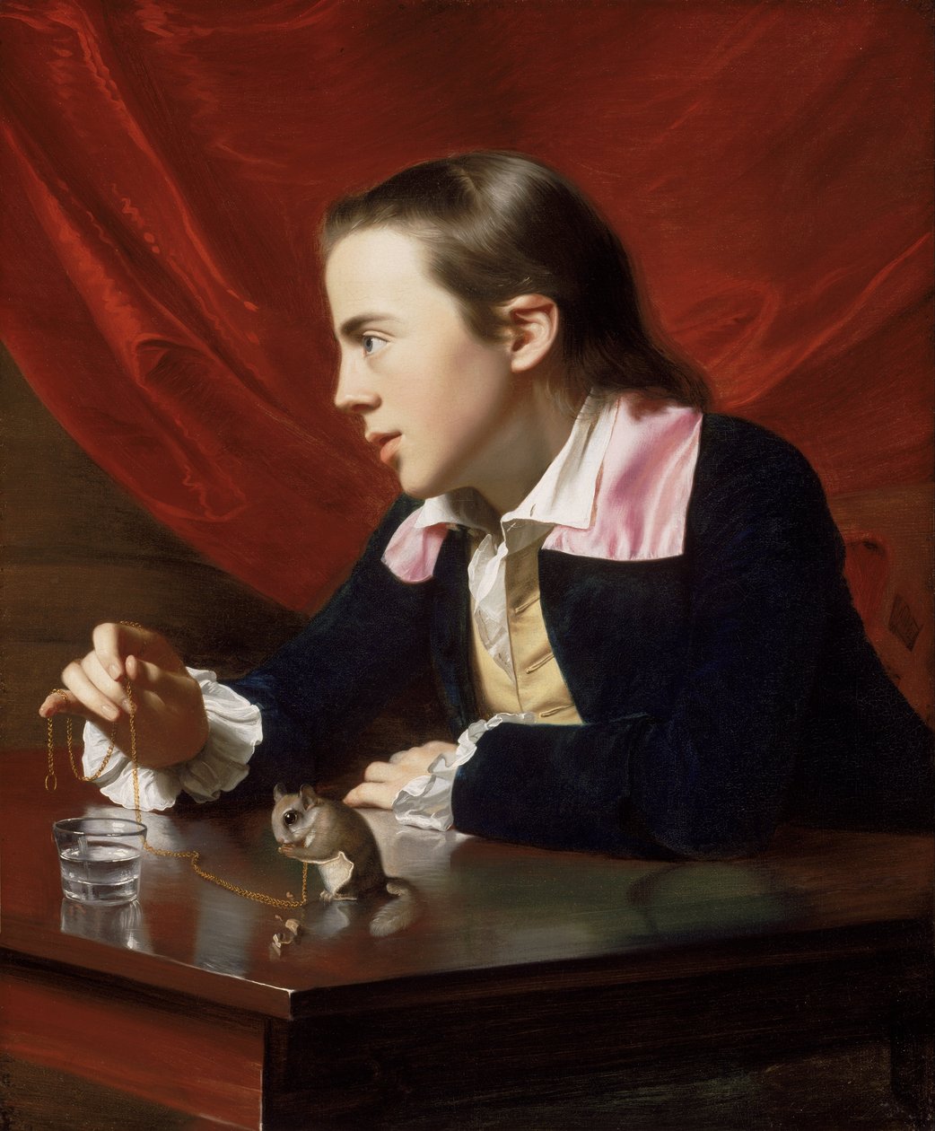 Un niño con una ardilla voladora (Henry Pelham) de John Singleton Copley