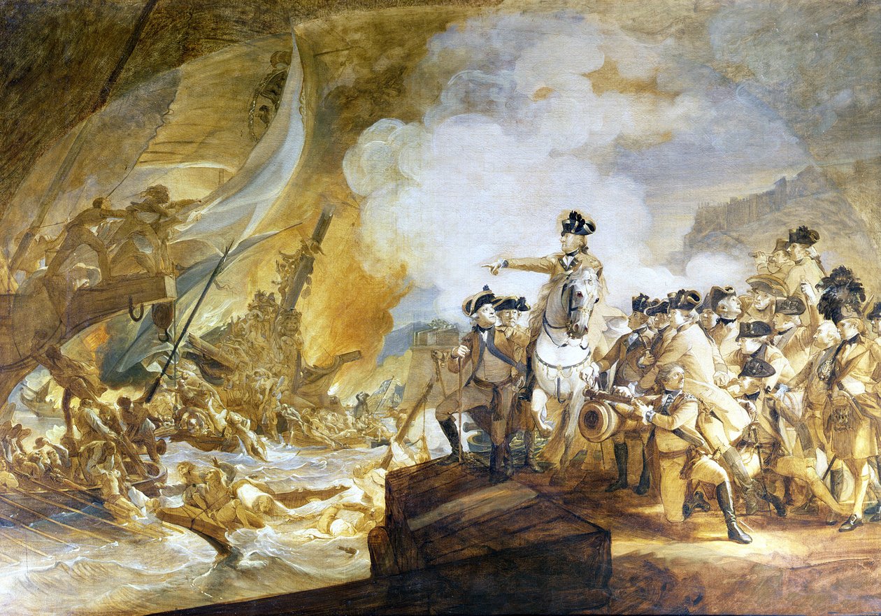 El asedio y alivio de Gibraltar, 14 de septiembre de 1782, c.1783 de John Singleton Copley