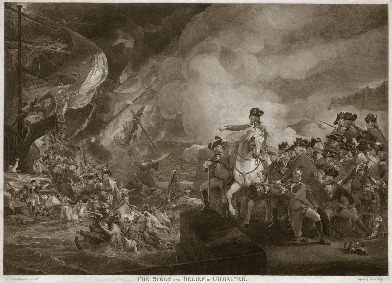 El Sitio y Alivio de Gibraltar, pub. 1810 de John Singleton Copley