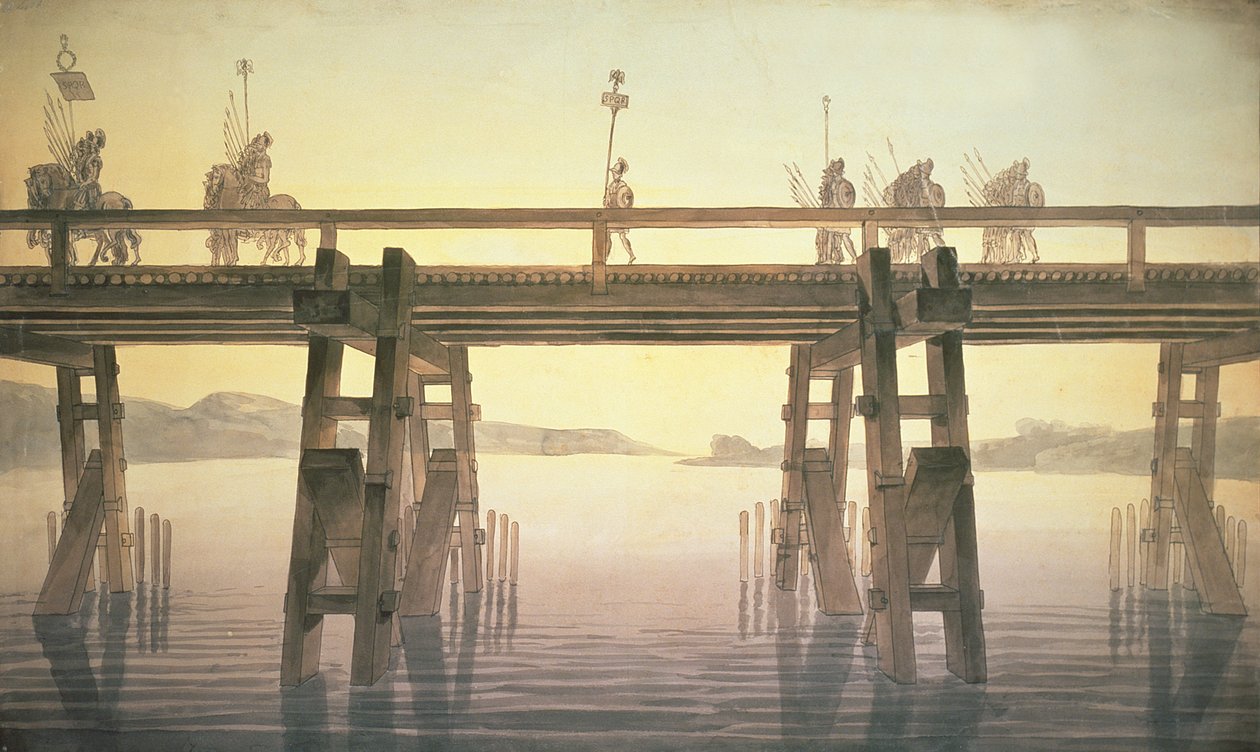 Il Ponte di Cesare, 1814 de John Soane
