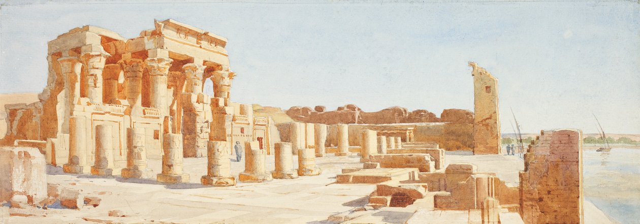 Templo en Kom-Ombo, Alto Egipto, c.1907-10 de John Somerscales