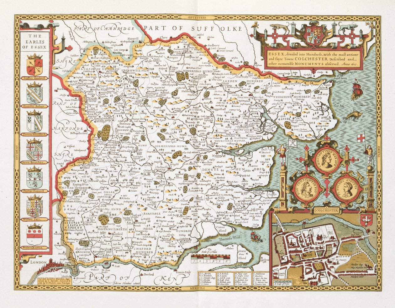 Essex, grabado por Jodocus Hondius de 