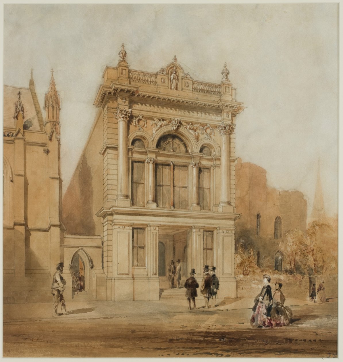 Diseño para el Instituto de Mecánica, Newcastle upon Tyne, 1863 de John Storey