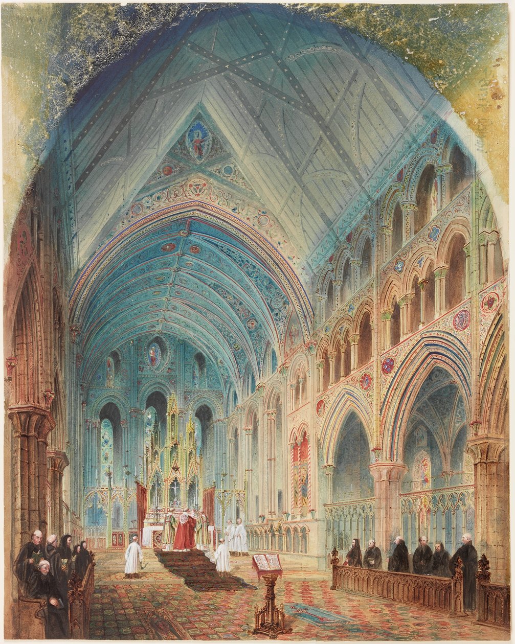 Priorato de Tynemouth, interior - restauración conjetural de John Storey