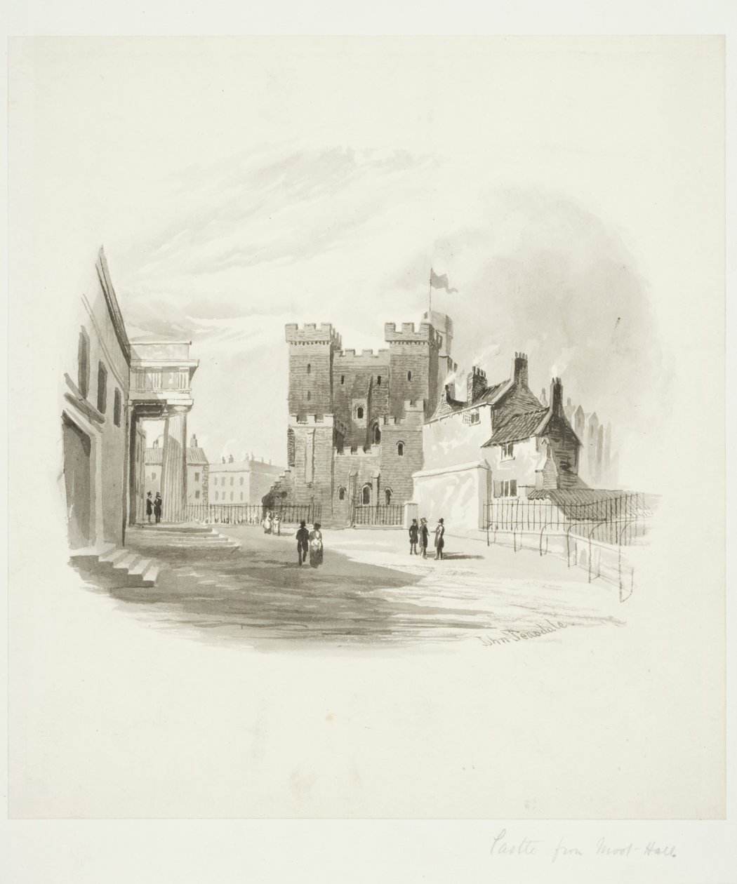 El castillo desde el Tribunal del Condado, Newcastle upon Tyne de John Teasdale