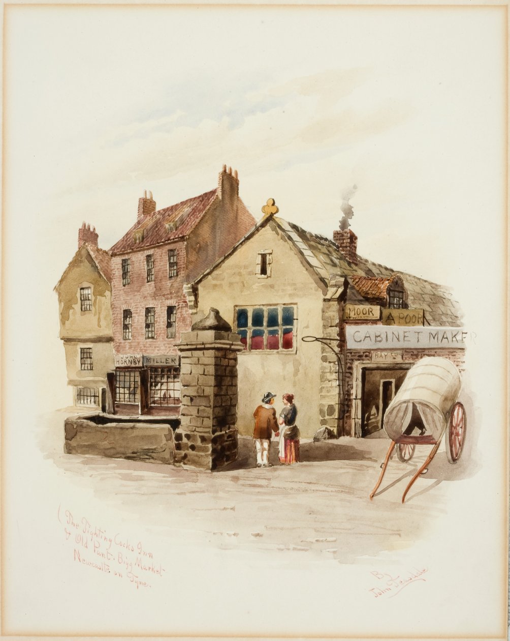 La posada de los gallos de pelea y el viejo pantalón, Bigg Market, Newcastle upon Tyne de John Teasdale