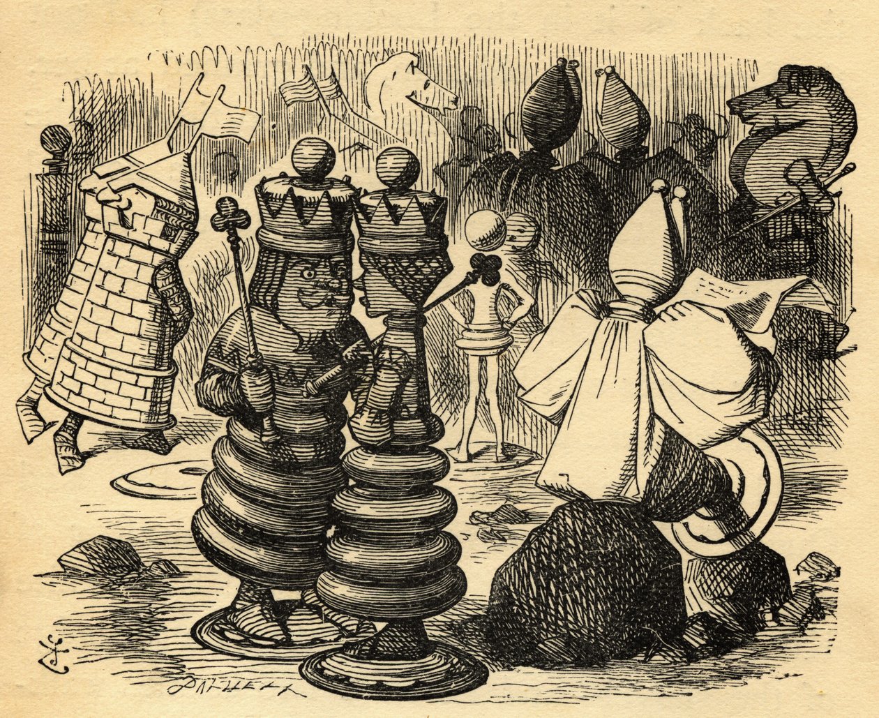 Los jugadores de ajedrez, ilustración de 