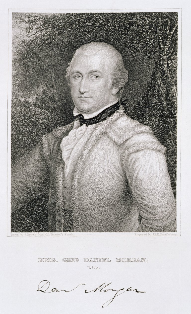 General de brigada Daniel Morgan (1736-1802) grabado por John Francis Eugene Prud