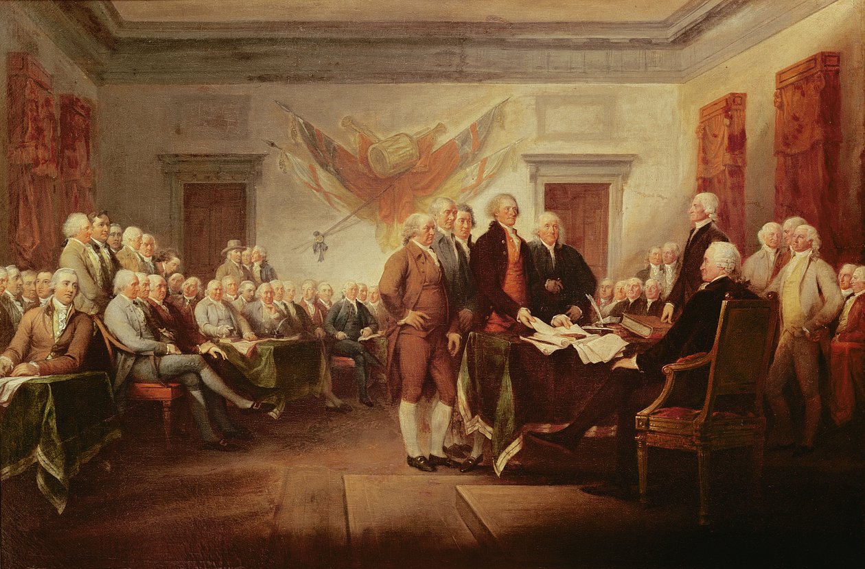 Firma de la Declaración de Independencia, 4 de julio de 1776 de John Trumbull