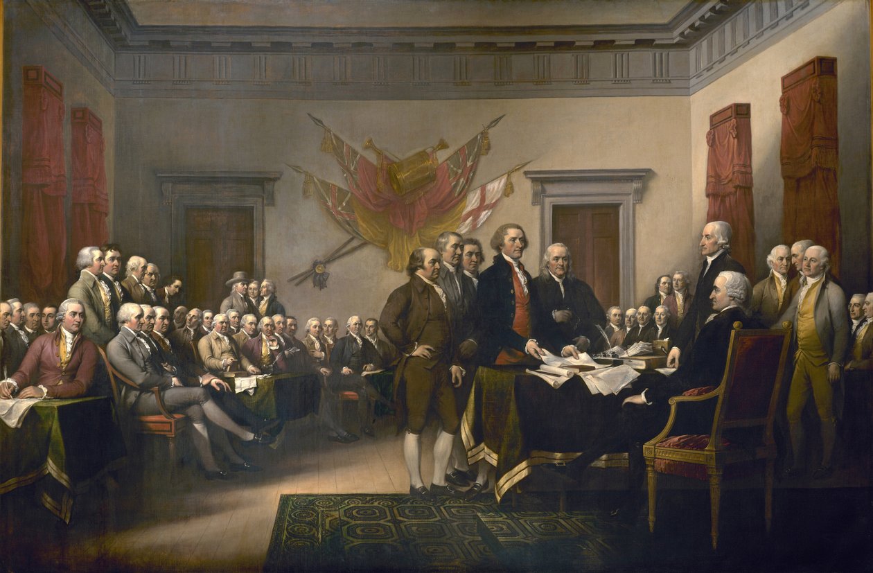 Firma de la Declaración de Independencia, 4 de julio de 1776 de John Trumbull