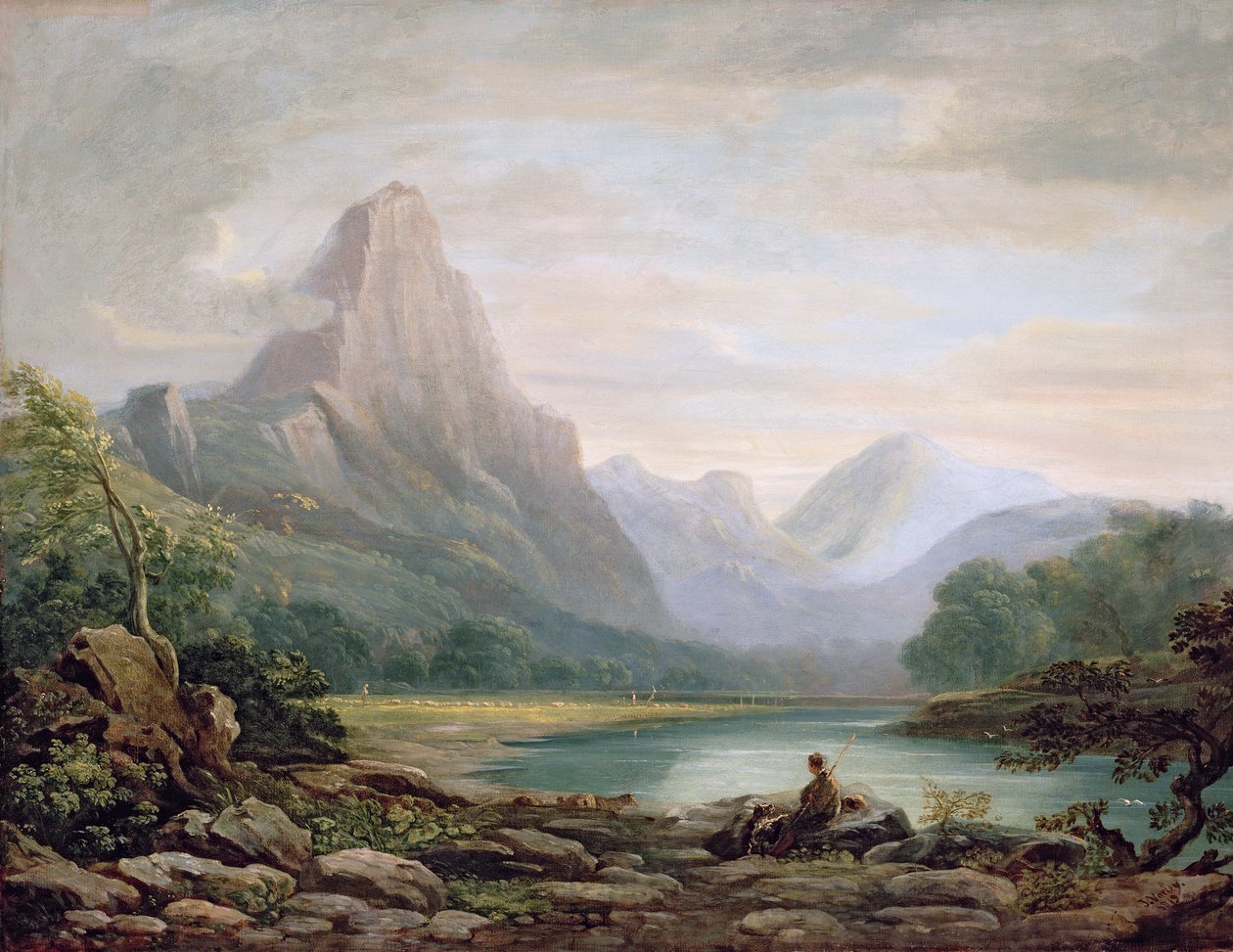 Un valle galés, 1819 de John Varley