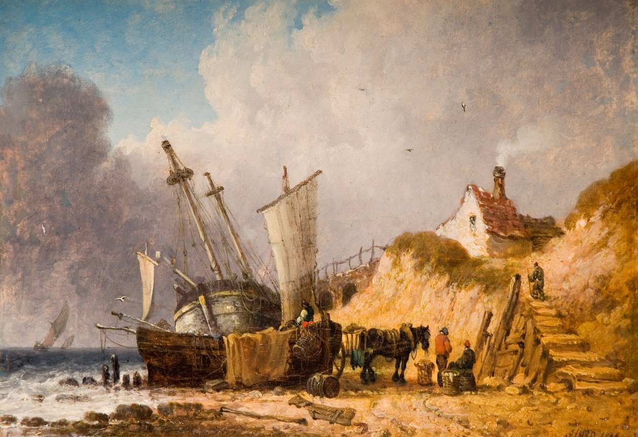 Escena Costera, 1836 de John Ward