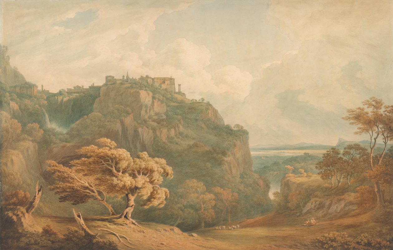Vista de Tívoli mirando hacia Roma de John Warwick Smith