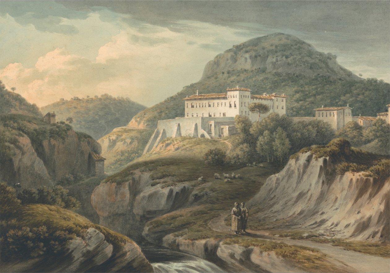 Convento en Vietri, cerca de Salerno de John Warwick Smith