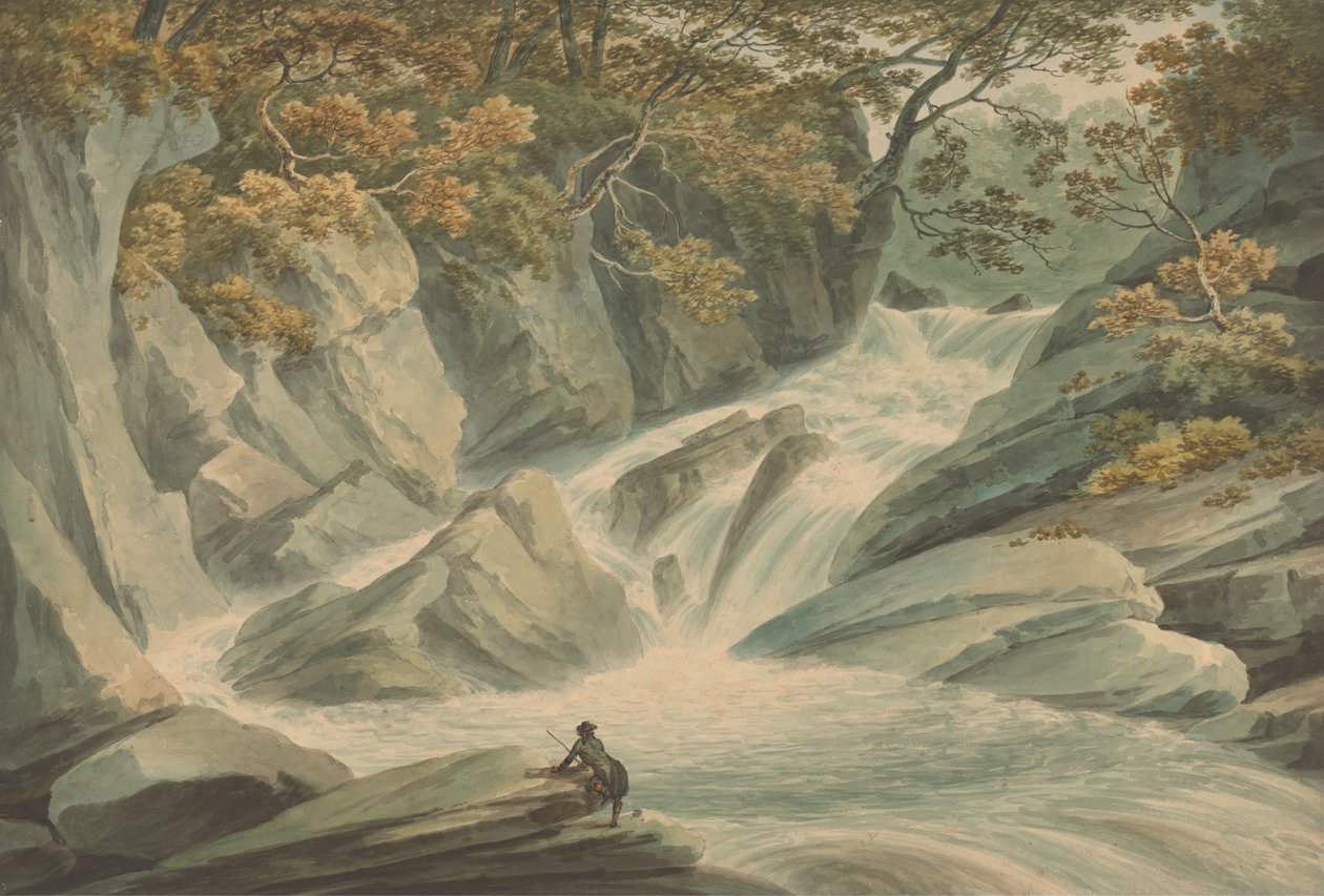 Hafod - Parte superior de la cascada de John Warwick Smith