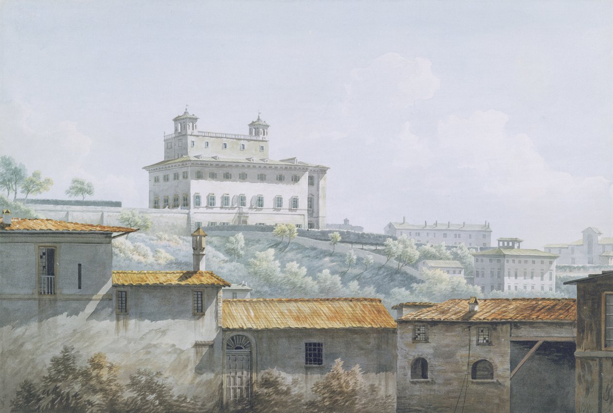 La Villa Medici, Roma, 1784 de John Warwick Smith
