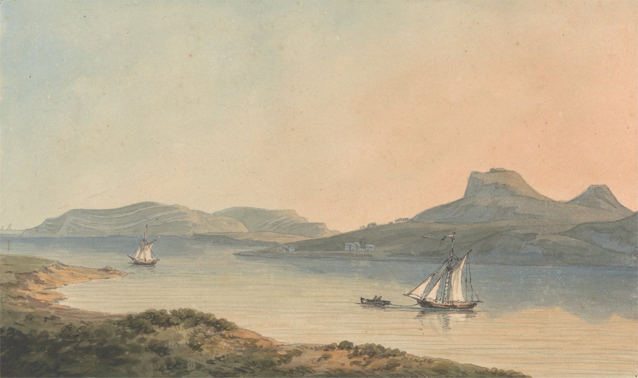 Vista del antiguo castillo de Diganwy de John Warwick Smith