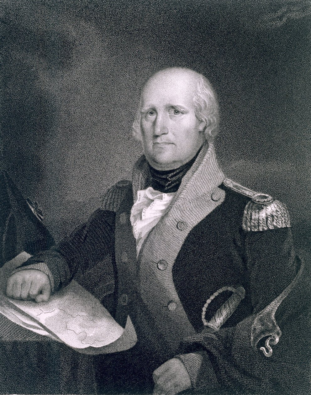 George Rogers Clark (1752-1818) grabado por Thomas B. Welch (1814-74) después de una copia del original de James Barton Longacre (1794-1869) de John Wesley Jarvis