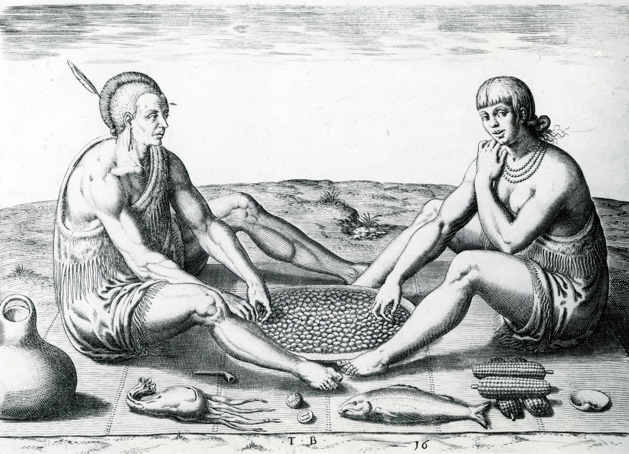 Su cena, 1590 de John White