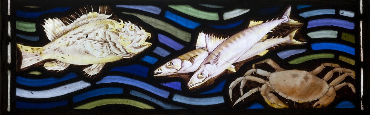 Peces y Cangrejos, Te Deum, Ventana Este de John William Brown