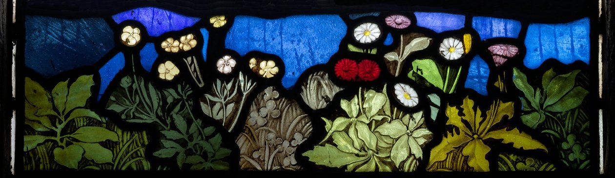 Flores (detalle), Te Deum, Ventana Este de John William Brown