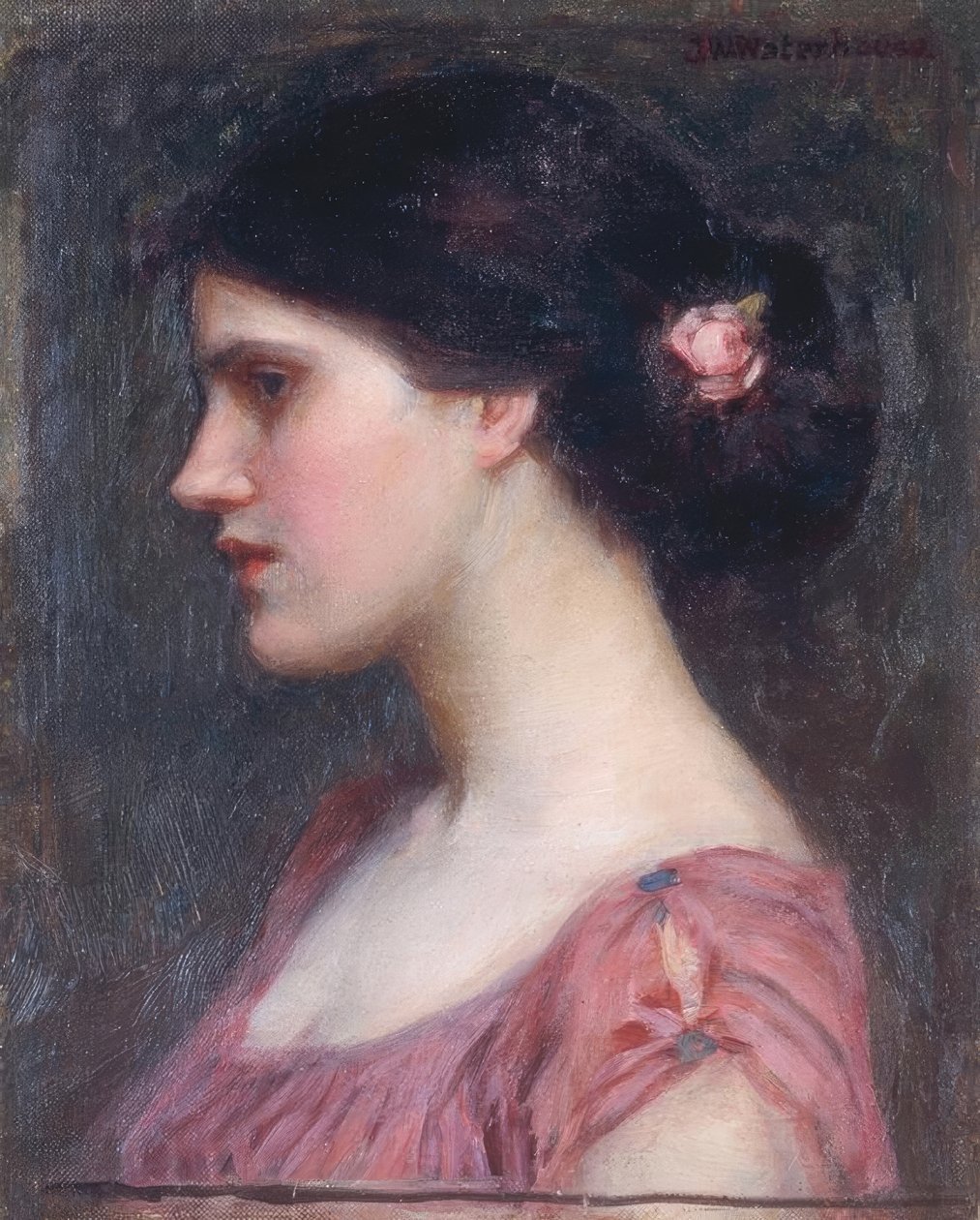 Retrato de una niña de John William Waterhouse