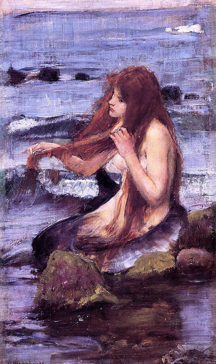 Boceto para una sirena de John William Waterhouse
