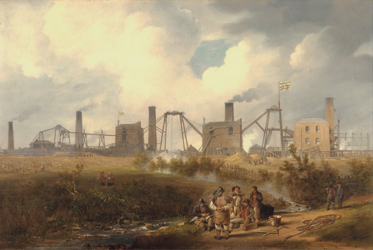 Vista de la mina de Murton cerca de Seaham, Condado de Durham de John Wilson Carmichael