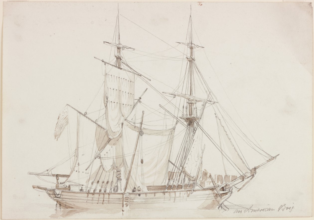 Un bergantín americano de John Wilson Carmichael
