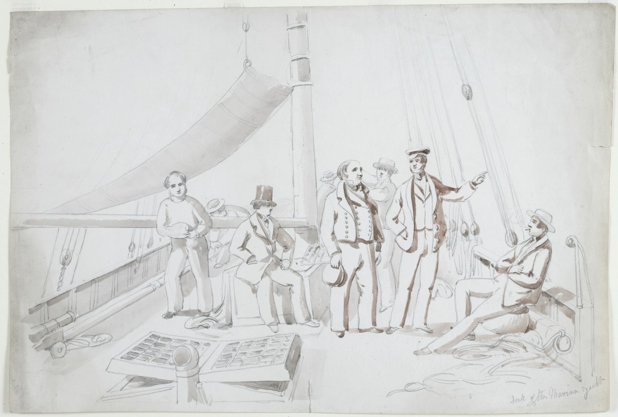 Cubierta del Yate Marina de John Wilson Carmichael
