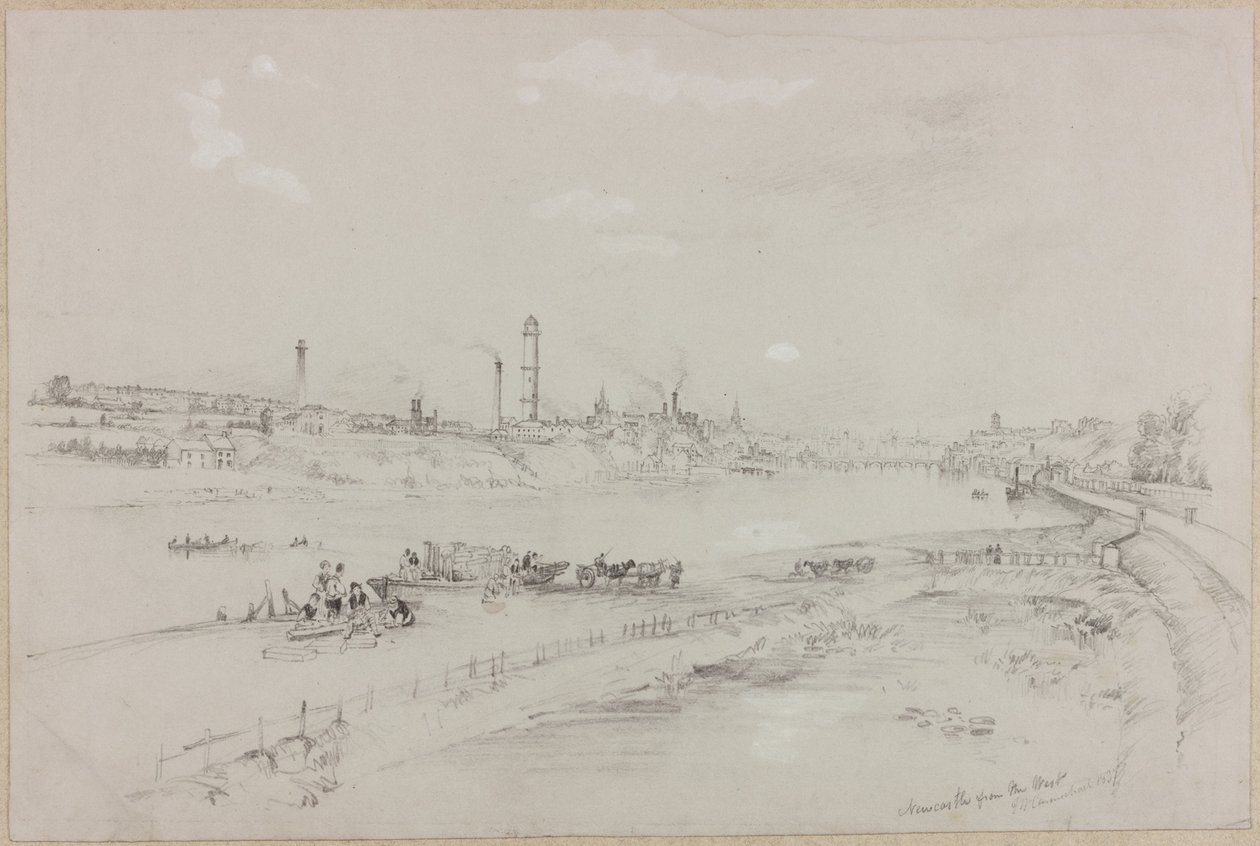 Newcastle upon Tyne desde el Oeste, 1837 de John Wilson Carmichael