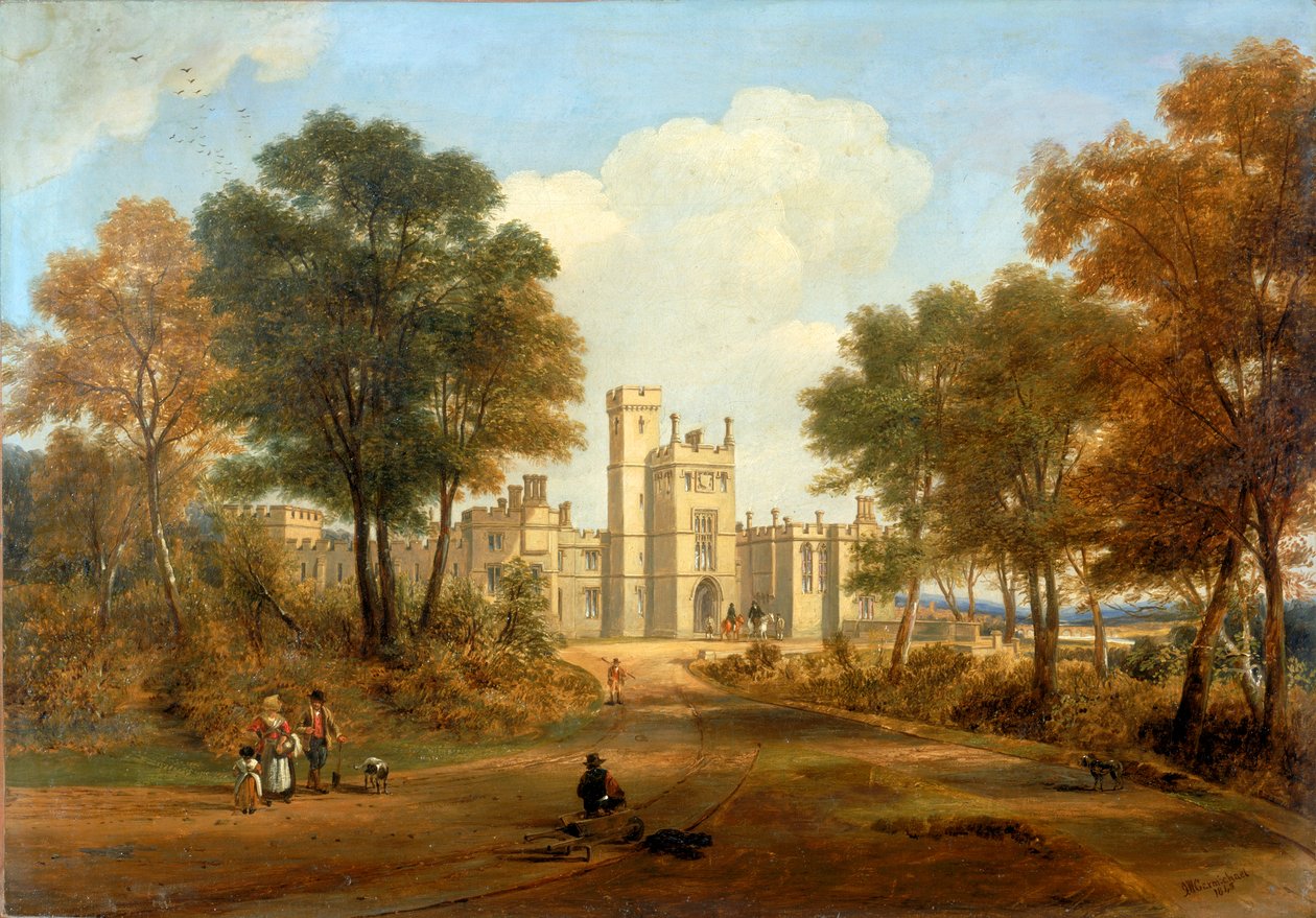 La entrada al Castillo de Beaufront, 1845 de John Wilson Carmichael