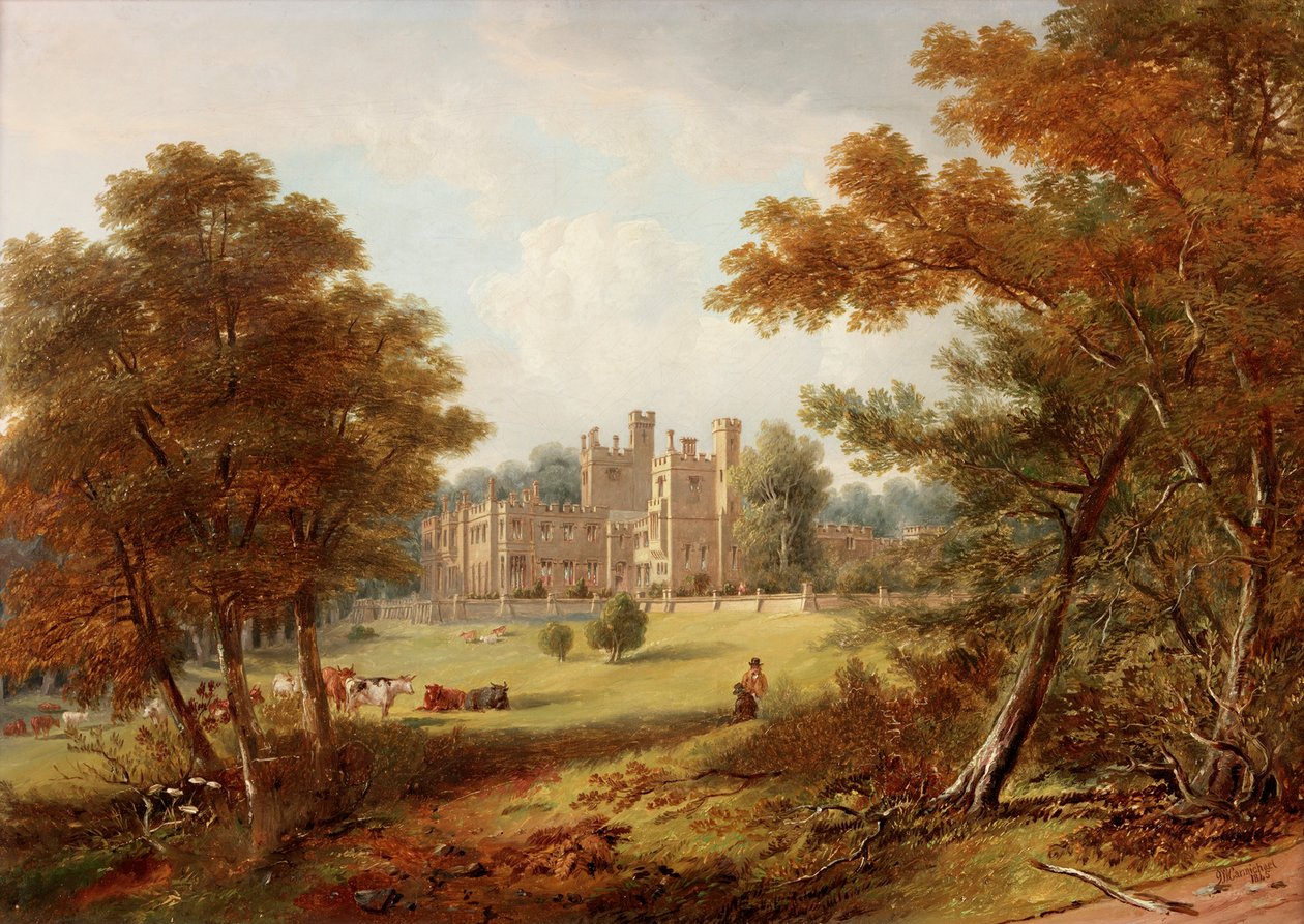 La Fachada del Jardín, Castillo de Beaufront, 1845 de John Wilson Carmichael
